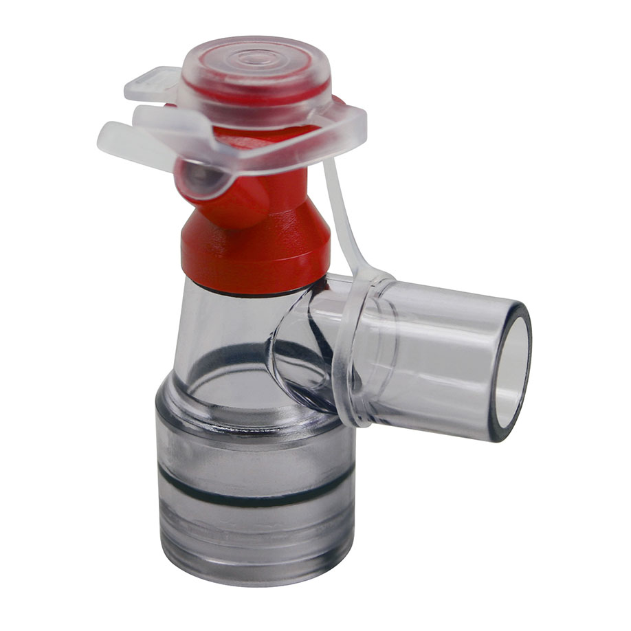 Tube Inhaler, wiederverwendbar, für Standard Aerosol-Behälter, rechtwinkliger Konnektor