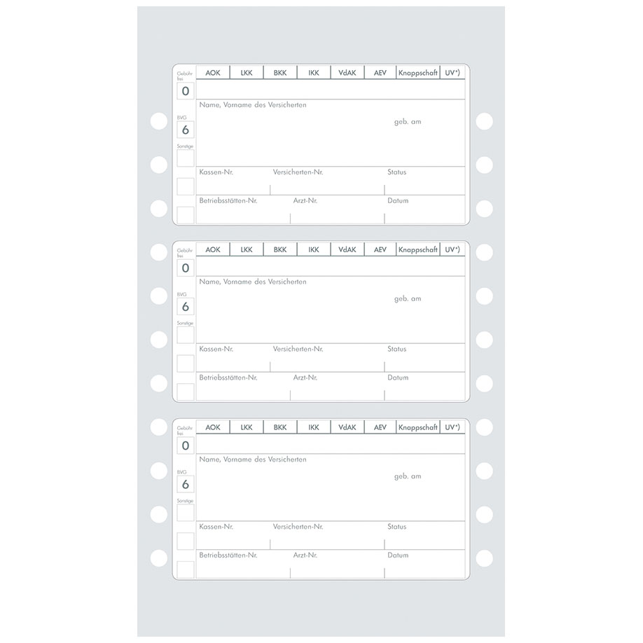 Adressfeldaufkleber eGK (1000 Stck.)