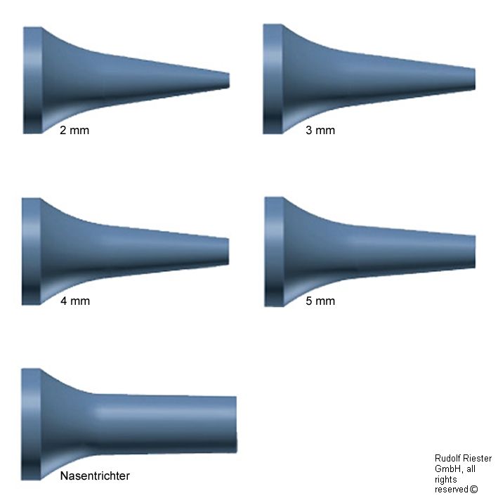 Einmal-Ohrtrichter, Ø 4 mm, schwarz