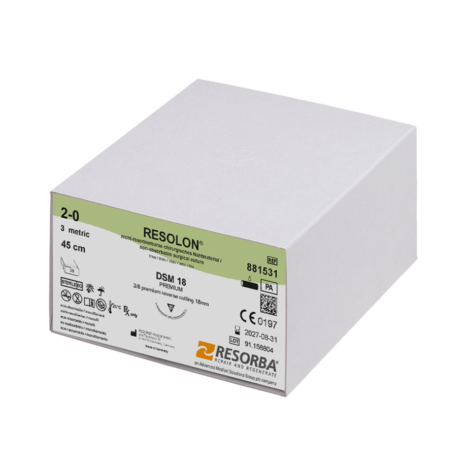 RESOLON DSM 18 2/0=3 blau monofil,