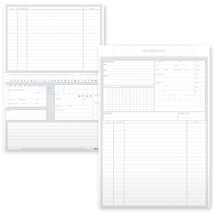 Karteikarten ALPHAsafe DIN A5 quer Typ Kinder-und Jugendmedizin (500 Stck.)