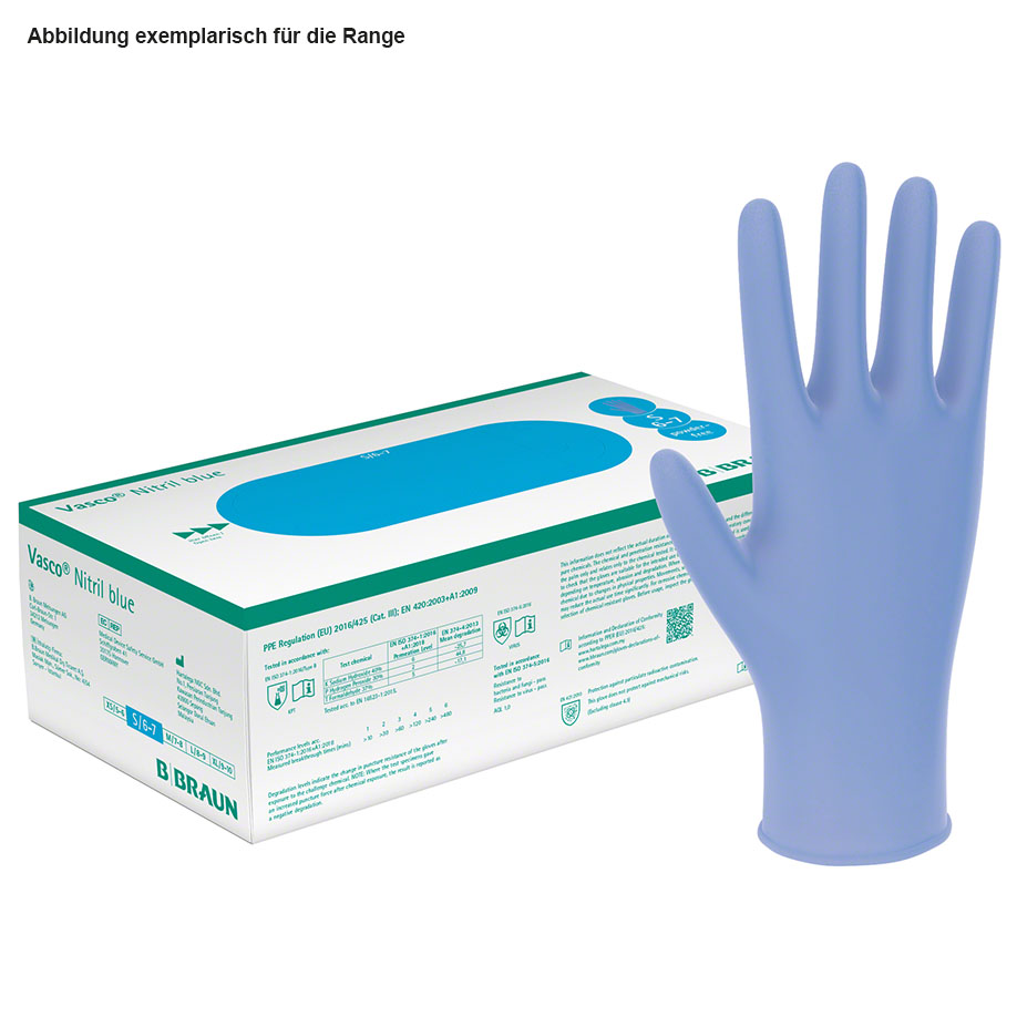 Vasco Nitril blue U.-Handschuhe,