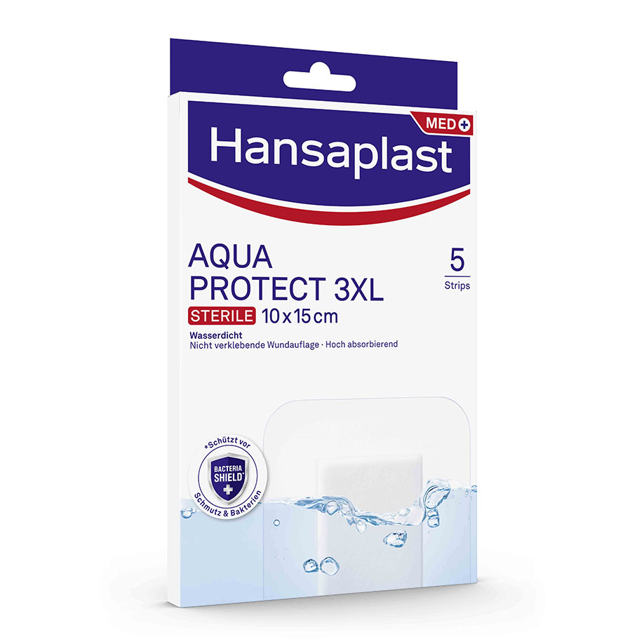 Hansaplast Aqua Protect 3XL Wundverband, 10 x 15 cm, steril (5 Stck.)