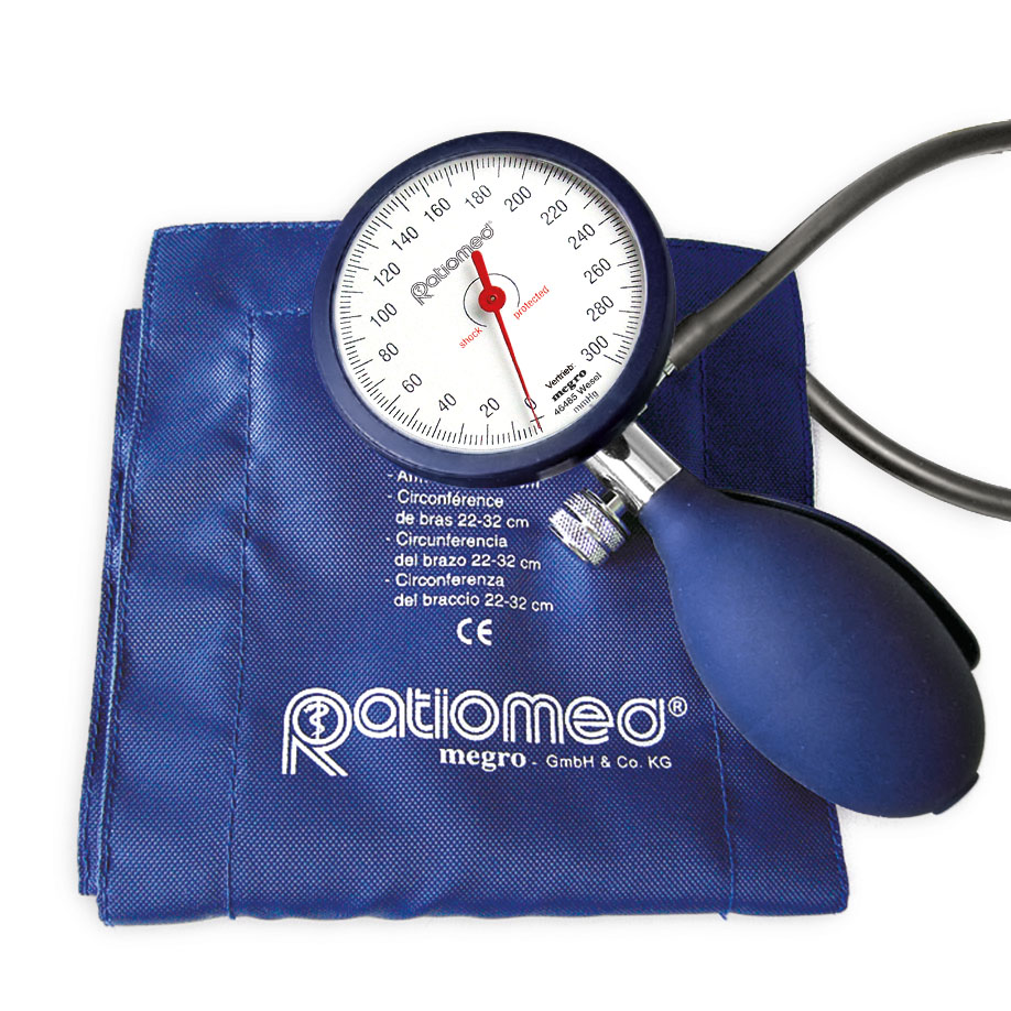 Blutdruckmessgerät ratiomed 1-Schlauch mit Klettenmanschette abw.