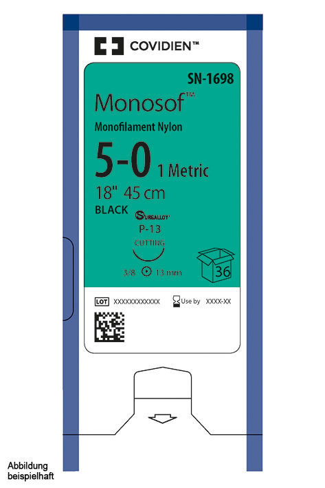 Monosof P-13 6/0=0,7 schwarz
