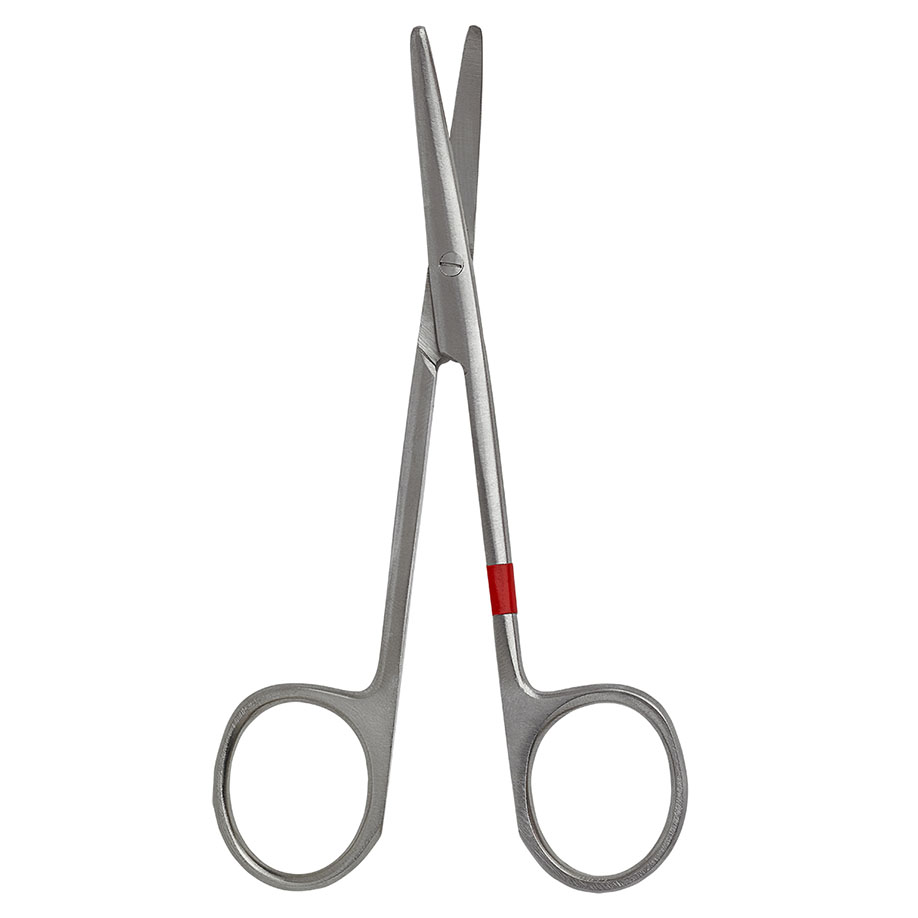 Präparierschere, stumpf/stumpf, gebogen,