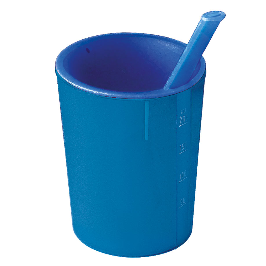 medizinische Trinkhilfe blau-blau