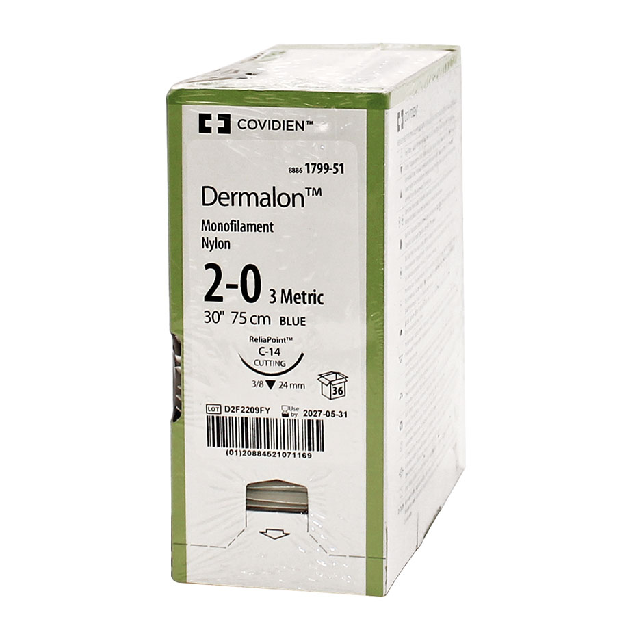 Dermalon C-14 2/0=2 blau