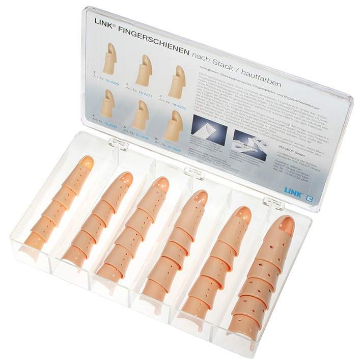 Fingerschienen nach Stack, hautfarben,