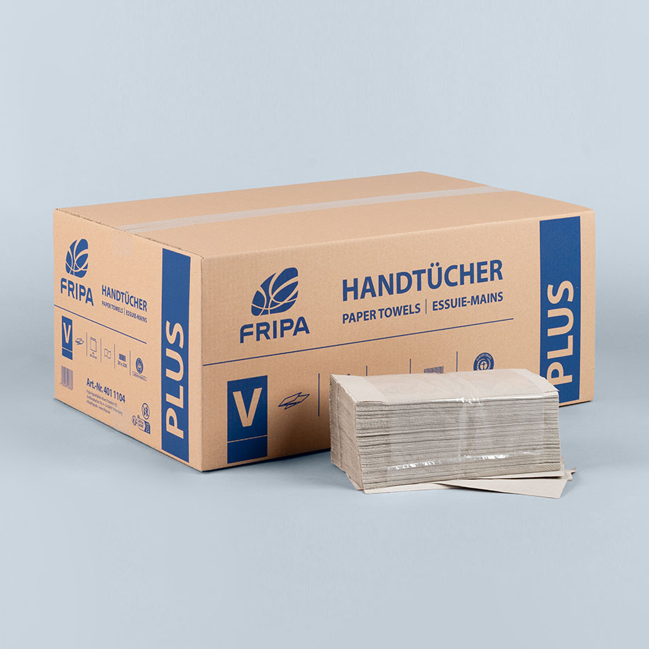 Fripa Paper Towels Plus L 1-ply natural 25 x 23 cm (20 x 250 pcs.)