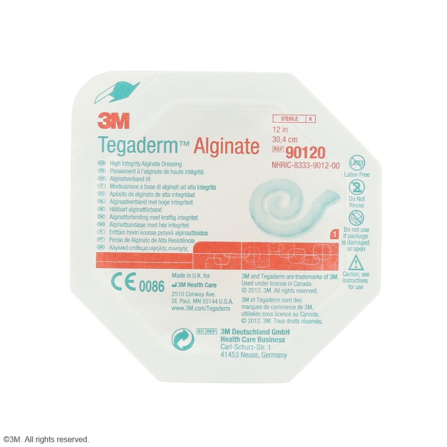 3M Tegaderm Alginate Calciumalginat- Tamponade 30,4 cm x 2 cm (5 Stck.)