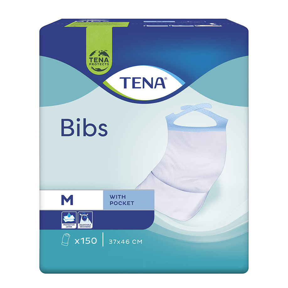 TENA Bibs weiß M, Servietten 37 x 48 cm (6 x 150 Stck.)