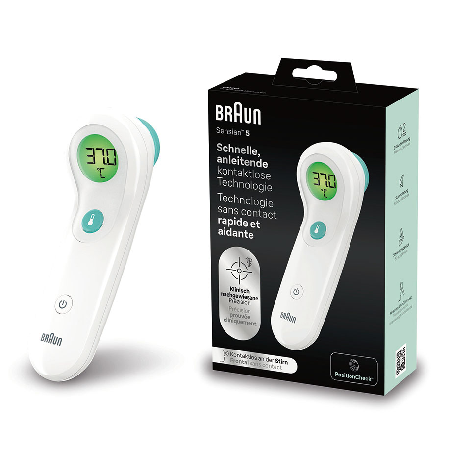 BRAUN Stirnthermometer BNT300WE berührungsfrei, weiß