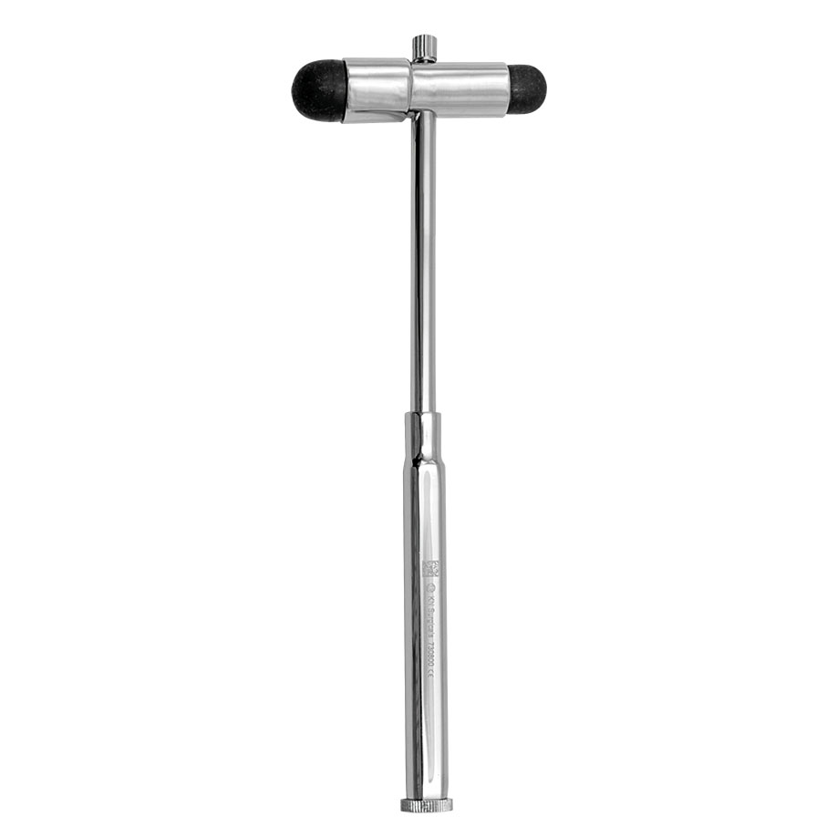 Percussion/reflex hammer ratiomed acc. to Buck 18 cm, chrome-plated brass