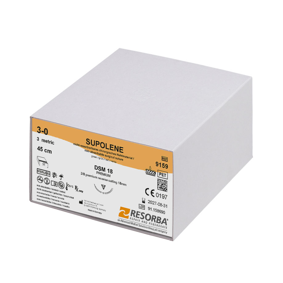 SUPOLENE DSM 18 2/0=3, grün, geflochten,