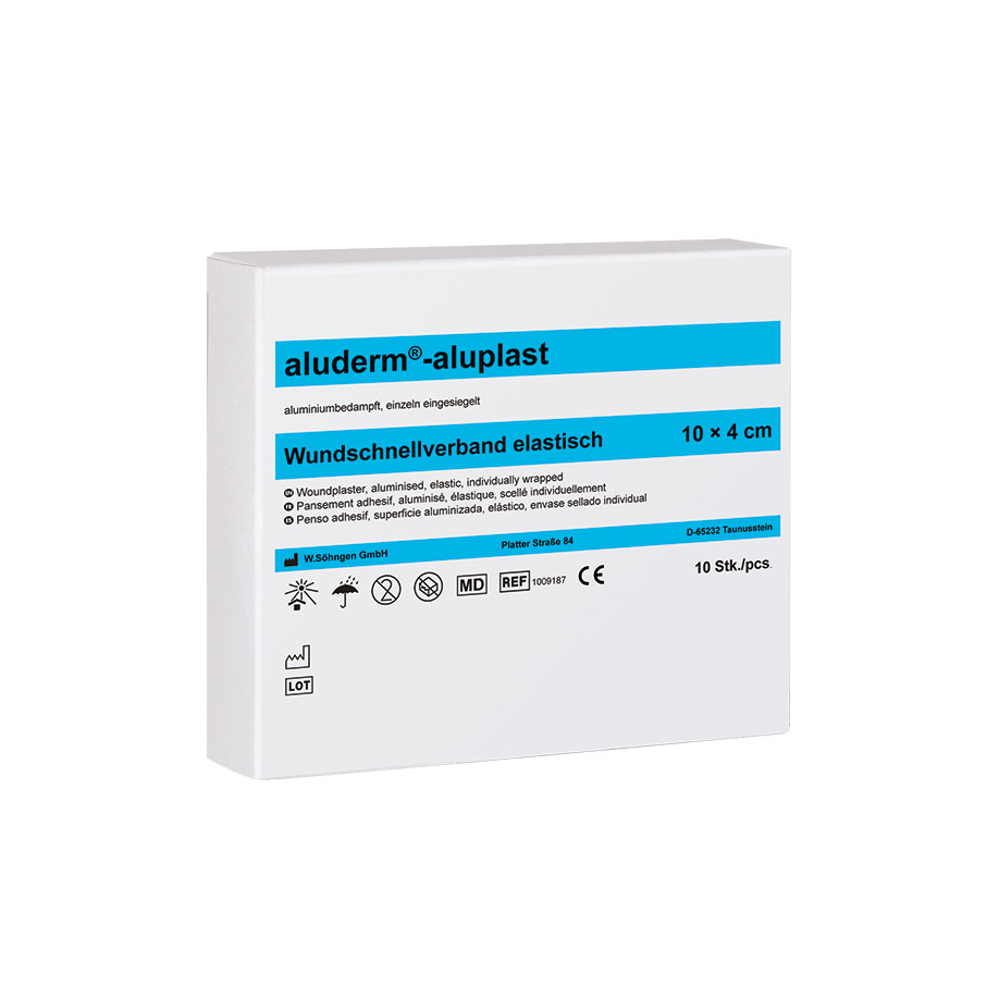 aluderm-aluplast Wound Plaster elastic approx. 10 x 4 cm (10 pcs.)