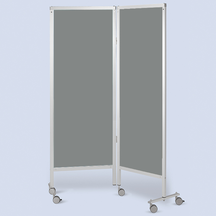 Wandschirm 2-flügelig, fahrbar,