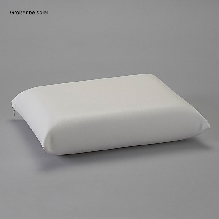 OP-Kissen Leon, Kunstlederbezug weiß,