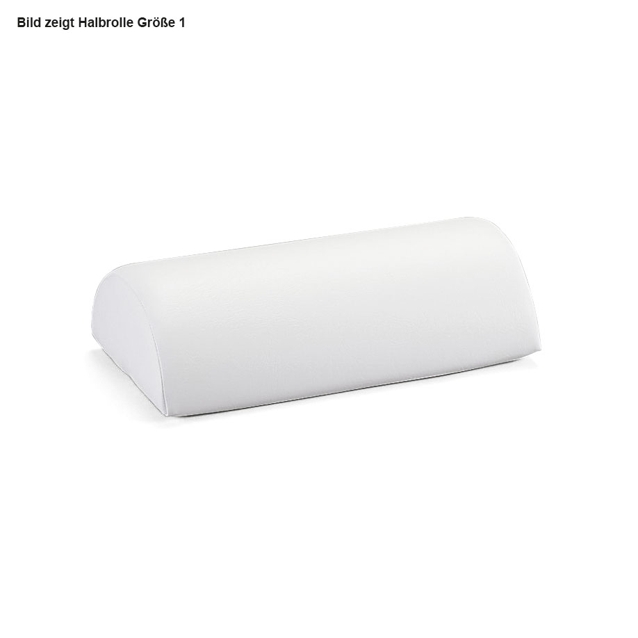 Halbrolle Sven, Gr. 2, 40 x 15 x 7,5 cm mit Kunstlederbezug weiß