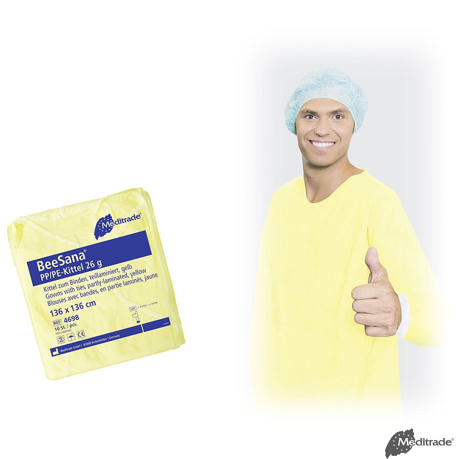 PP/PE-Schutzkittel gelb,