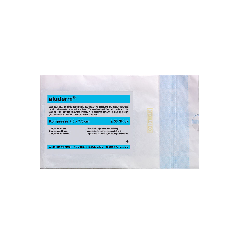 aluderm Compresses sterile approx. 7,5 x 7,5 cm (50 pcs.)