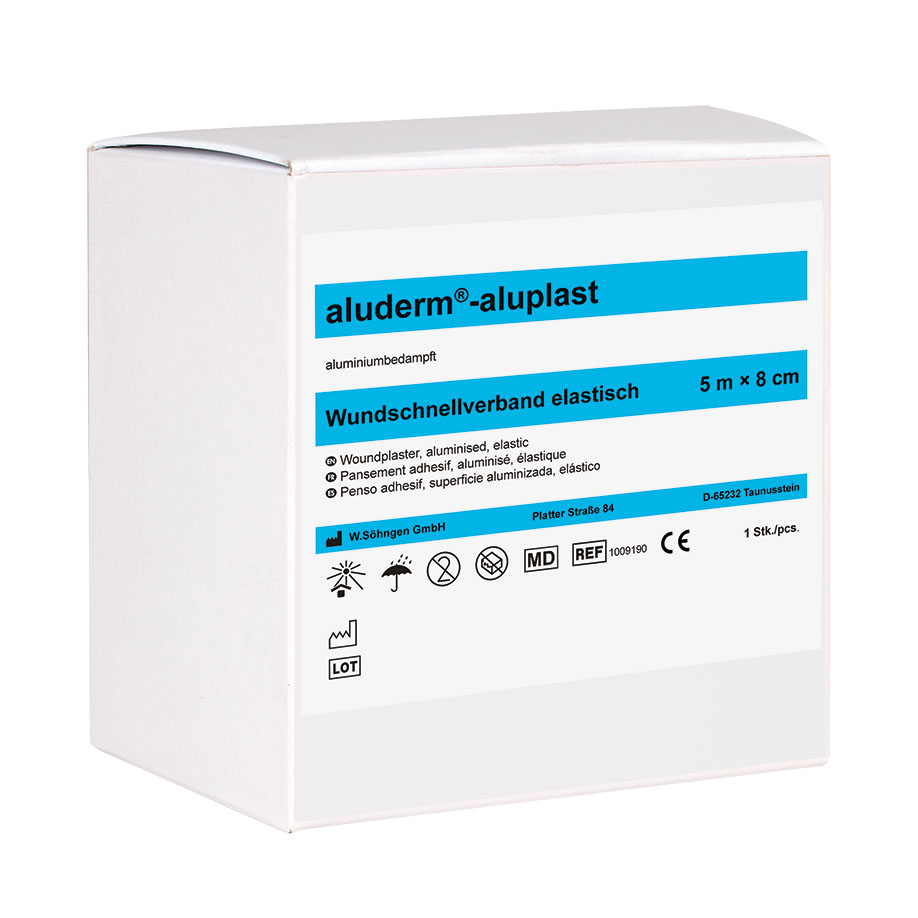 aluderm-aluplast Wound Plaster elastic approx. 5 m x 8 cm