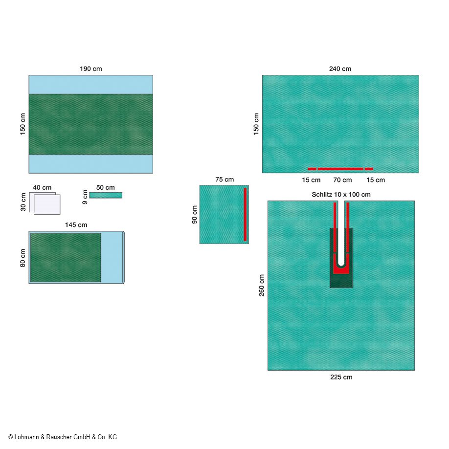 Raucodrape PRO Schlitztuch-Set I, steril