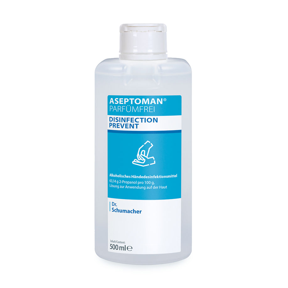 Aspetoman perfum free 500 ml dispenser bottle, hand disinfectant