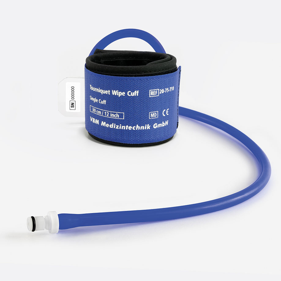 Tourniquet Wipe Cuff / Einfachmanschette wiederverwendbar, 30 x 8 cm, gerade Form