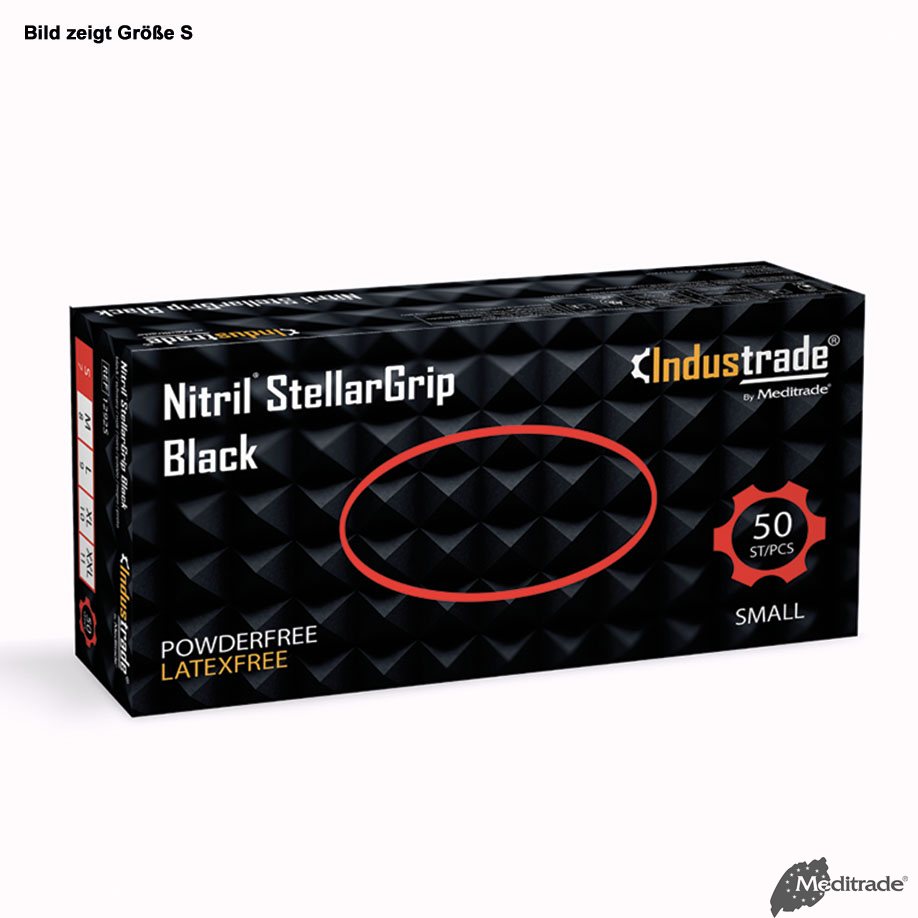 Nitril StellarGrip schwarz E.-Schutzhandschuhe Gr. M (50 Stck.)
