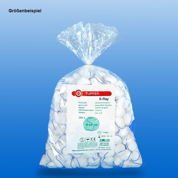 X-Ray Mulltupfer 6 x 6 cm, Ø 1 cm