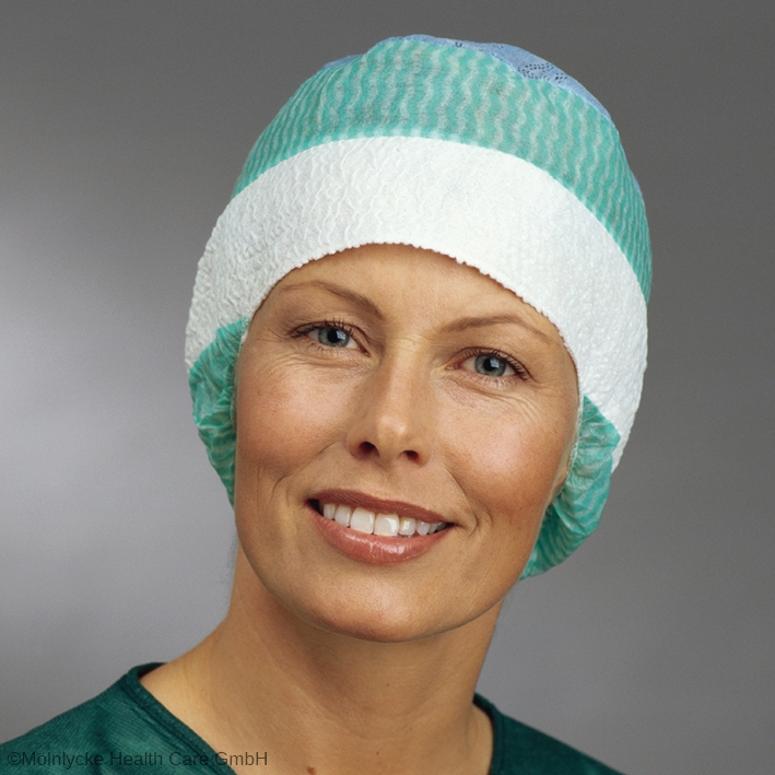 Surgical cap Commodus blue/green/white (60 pcs.)