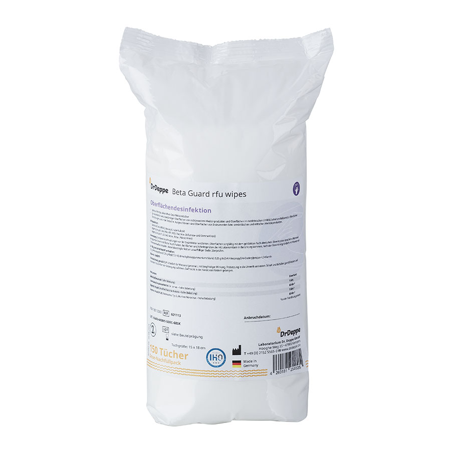Beta Guard rfu Wipes (150 Tücher) Dose-Nachfüllpack, Flächendesinfektion