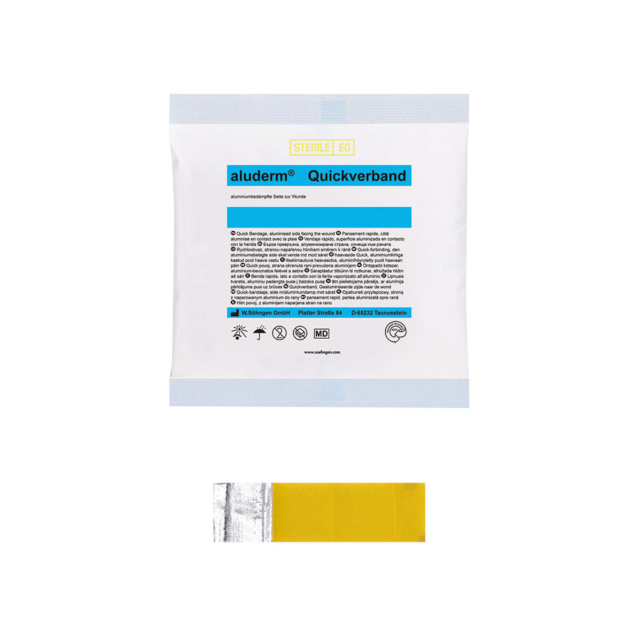 aluderm cohesive bandage Finger-Quick sterile