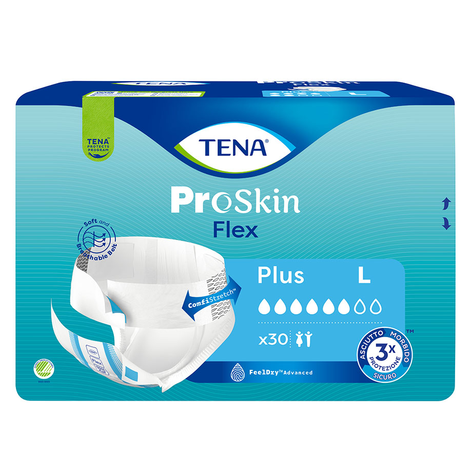 TENA Flex Plus L blau (3 x 30 Stck.), Inkontinenzeinlagen