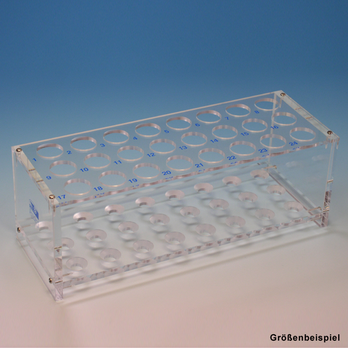 Reagenzglasgestell aus Plexiglas