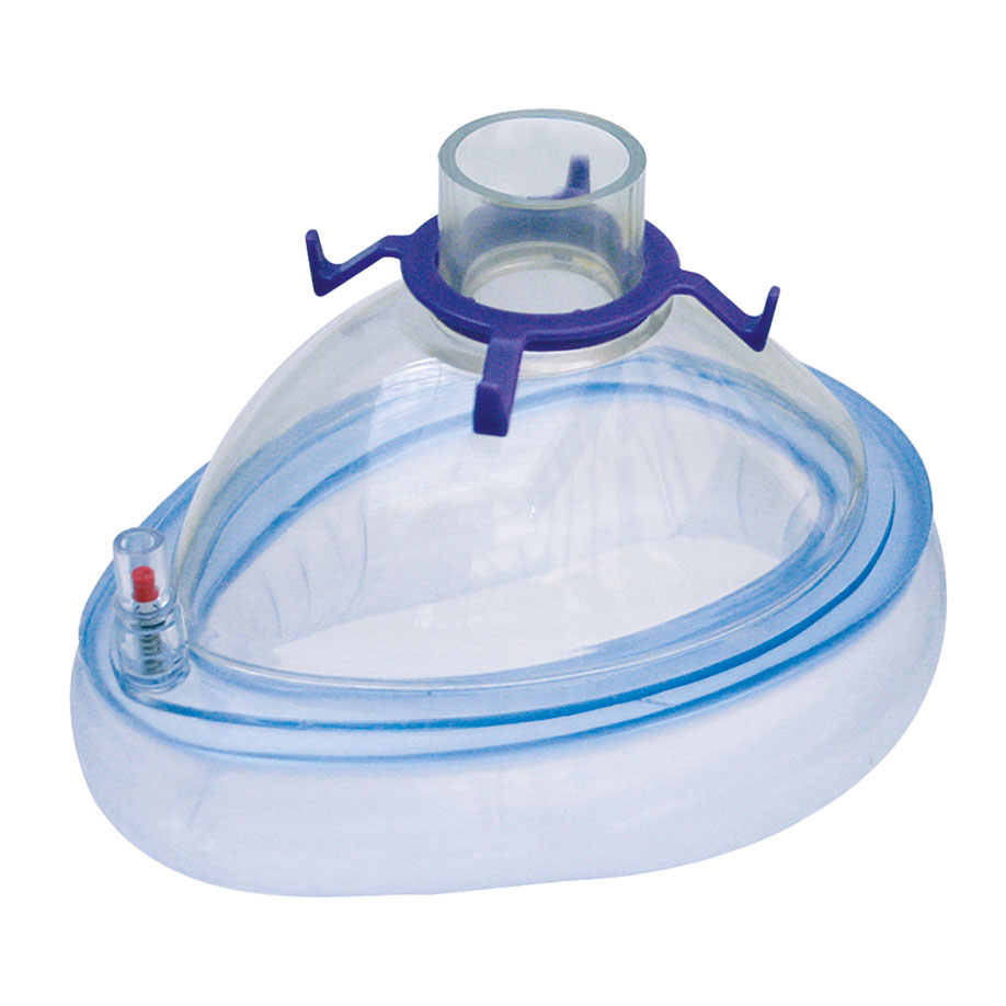 Einmal-Beatmungsmaske mit belüftbarem Kissen, Gr. 5 Erwachsene mittel