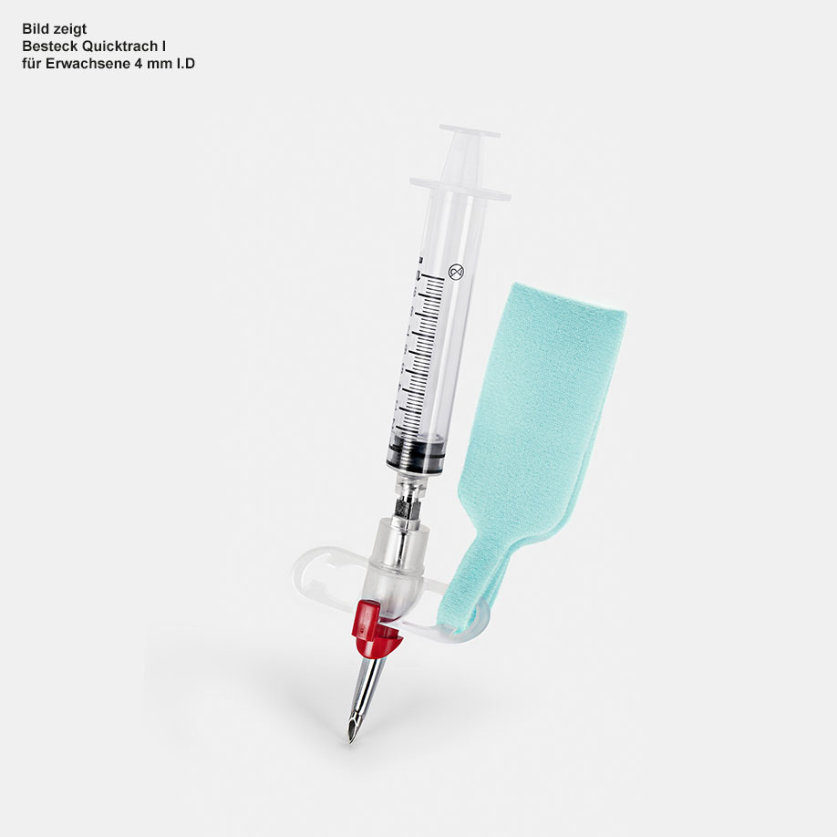 Einmal-Koniotomie Besteck Quicktrach I für Kinder mit 2 mm I.D., steril