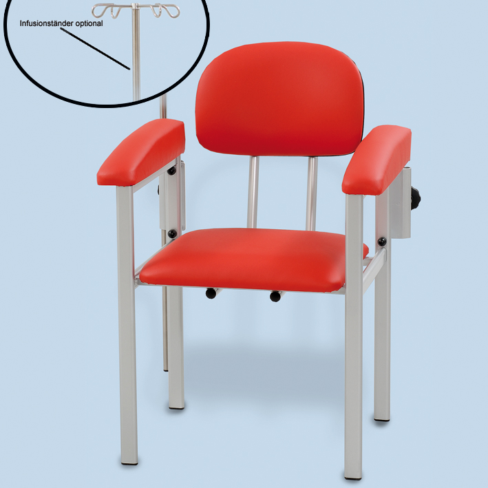 Blutentnahmestuhl mit zwei Armauflagen,