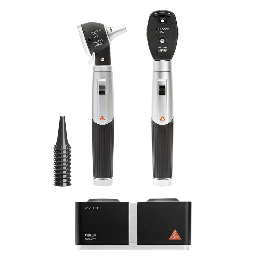 mini 3000 LED Diagnostic Set black with 2 mini 3000 charging handles and