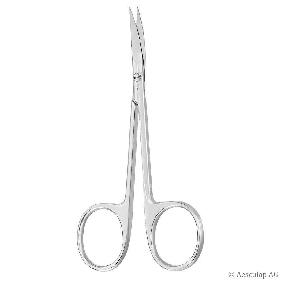 Iris- und Fadenschere, gebogen,