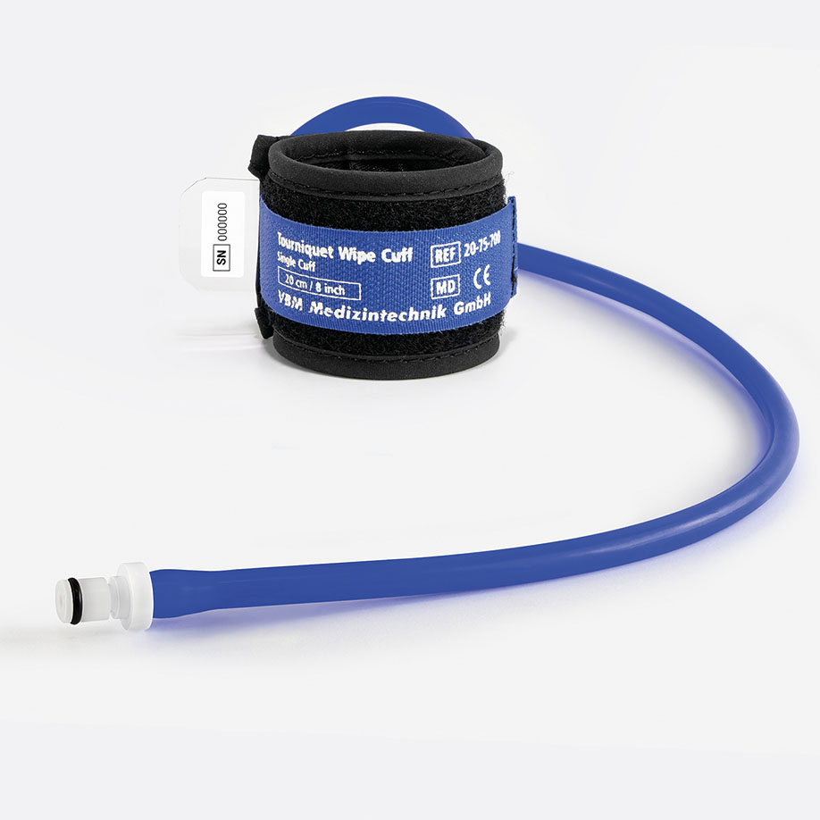 Tourniquet Wipe Cuff / Einfachmanschette wiederverwendbar, 20 x 7 cm, gerade Form