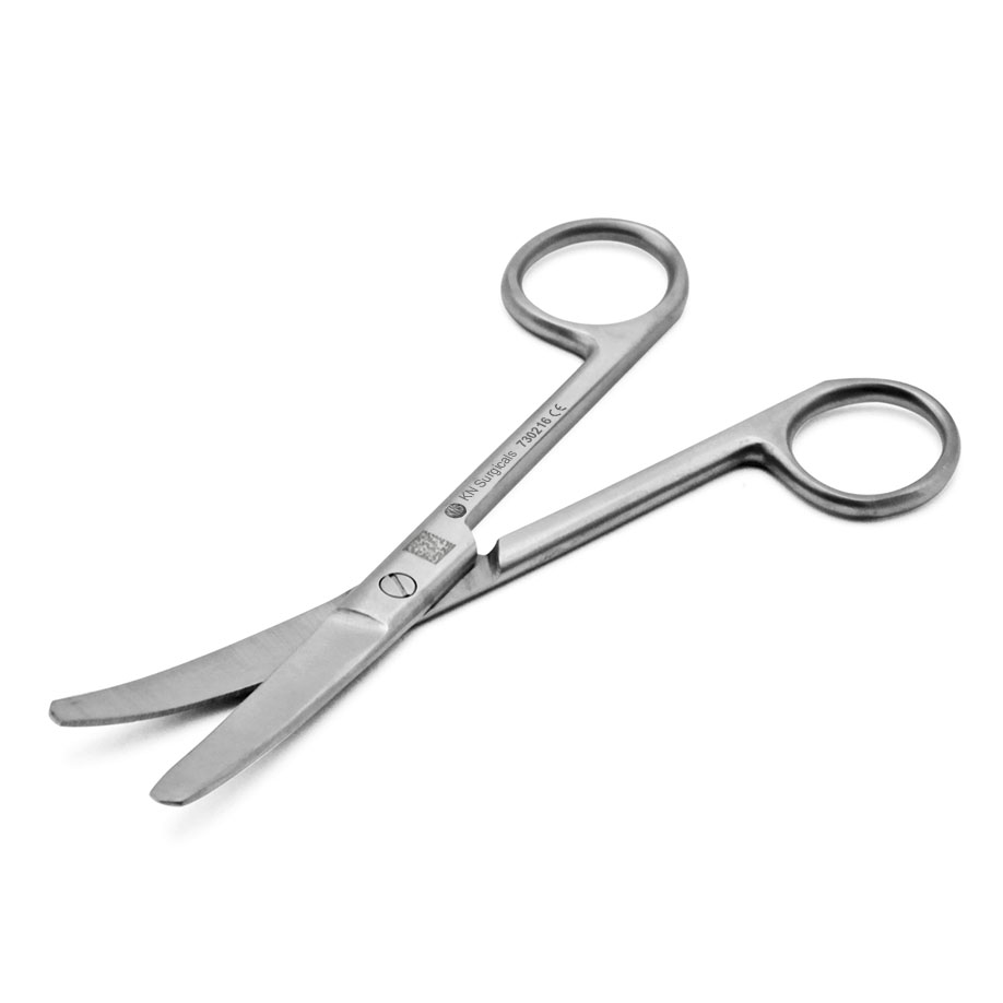 chirurgische Schere ratiomed gebogen, stumpf/stumpf 14,5 cm