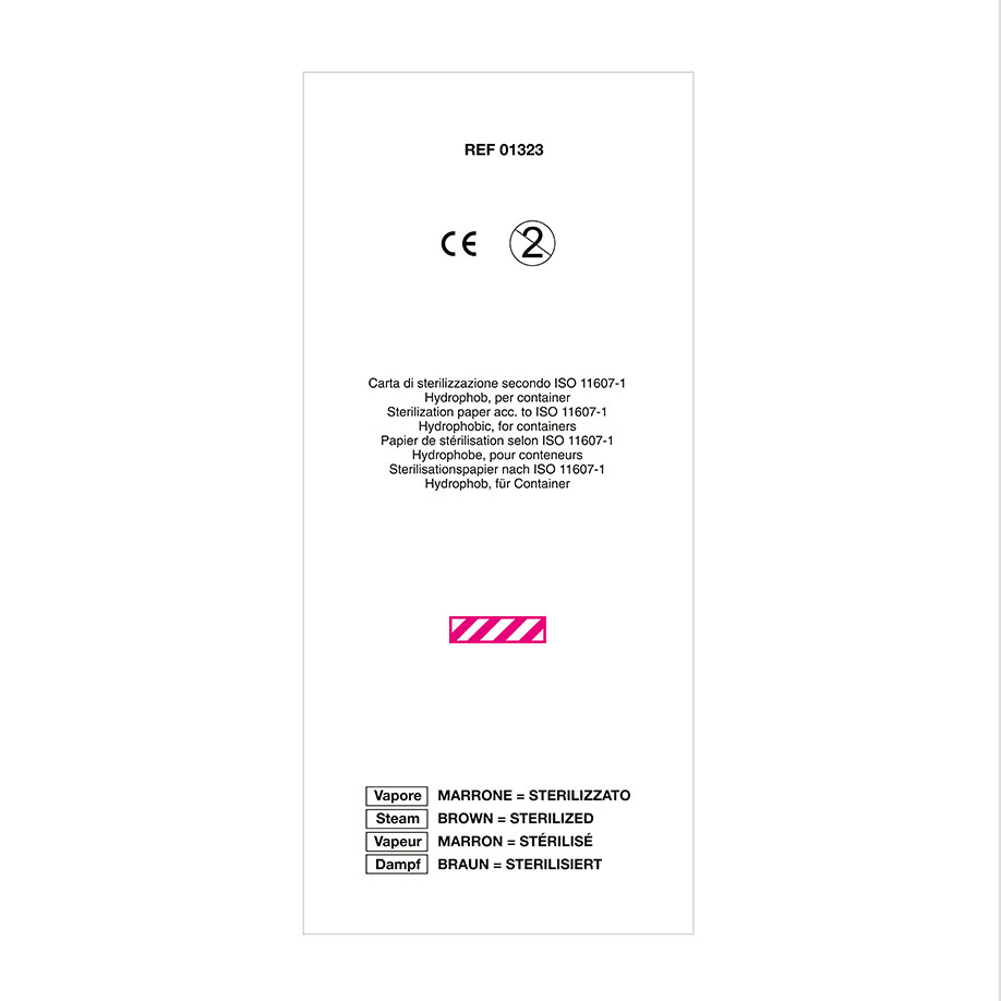 Containerfilter, 96 x 212 mm, mit Dampfindikator und spitzen Ecken (250 Stck.)