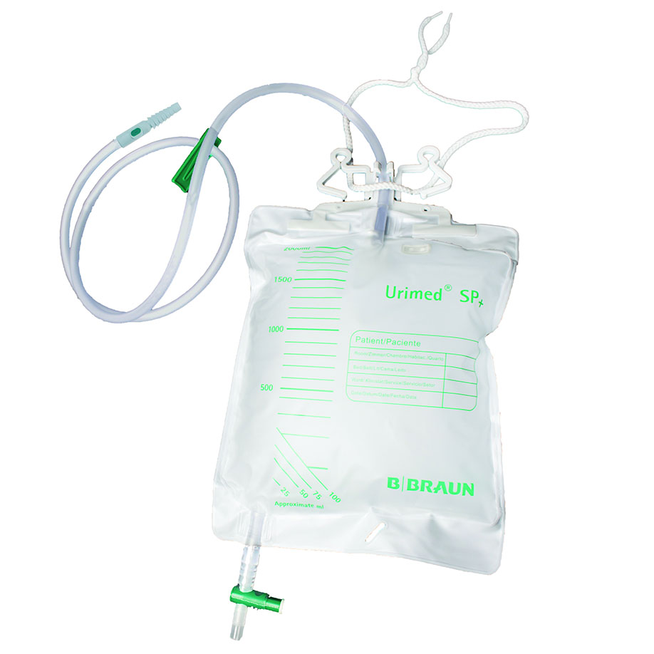 Urimed SP+ Urinbeutel 2 Ltr., steril, mit integriertem Aufhängegestell
