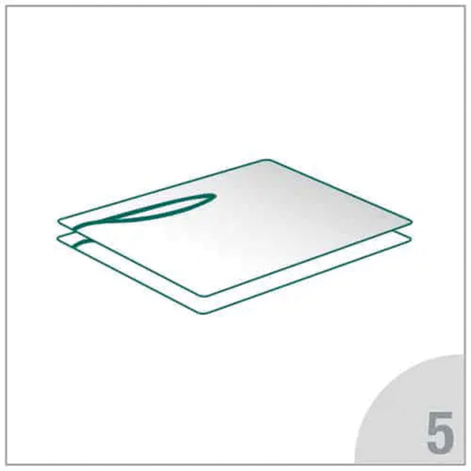 Abdominal cloth set white, sterile  45 x 45 cm, 4 layers, (5 pcs.)