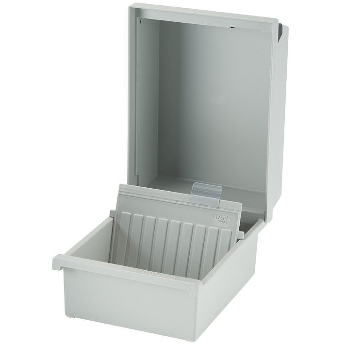 Karteikasten DIN A6 quer lichtgrau