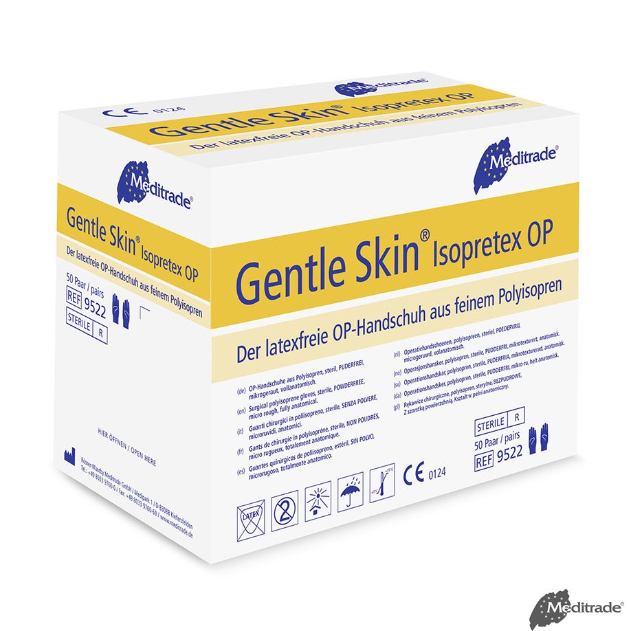 Gentle Skin Isopretex OP-Handschuhe Latexfrei, PF, steril, Gr. 6,5 (50 Paar)