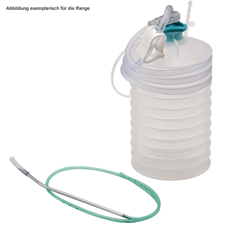 QUICKY suction bottle 500 ml, Ch.12, sterile, incl. drain, needle,