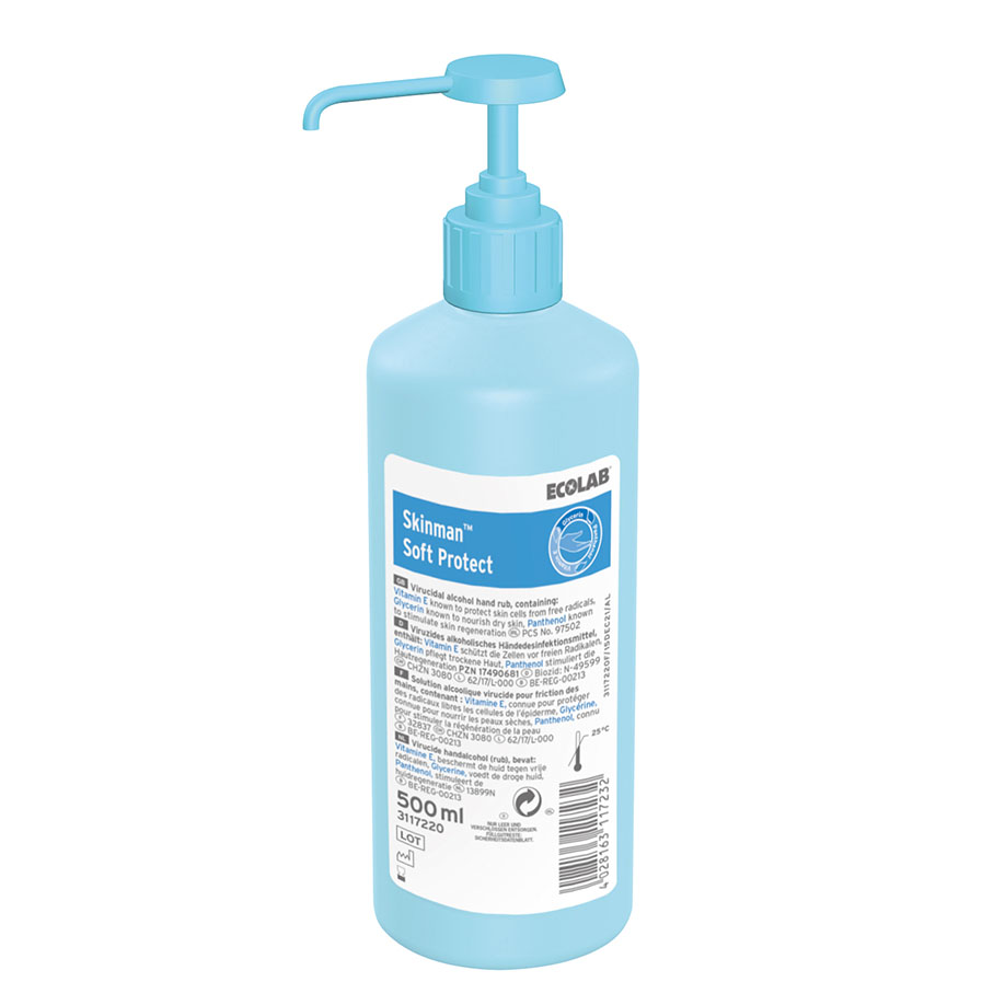 Skinman Soft Protect 500 ml mit vormontierter Dosierpumpe Händedesinfektion